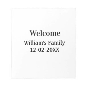 simple minimal monogram logo personalized baking notepad