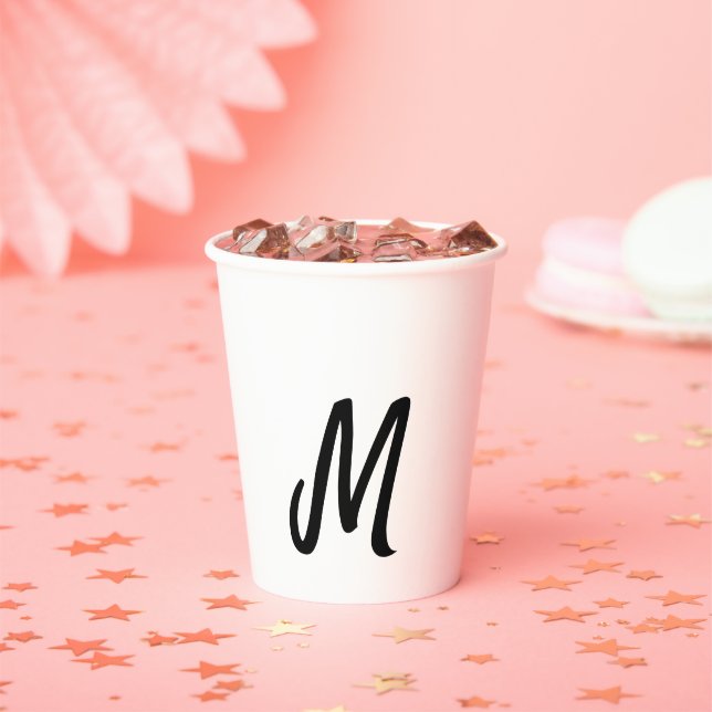 simple minimal monogram logo personalized baking   paper cups (Insitu)