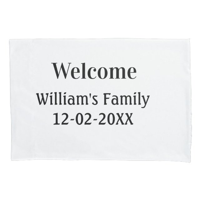 simple minimal monogram logo personalized baking   pillowcase (Front)