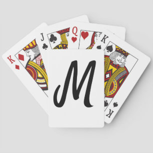 simple minimal monogram logo personalized baking playing cards
