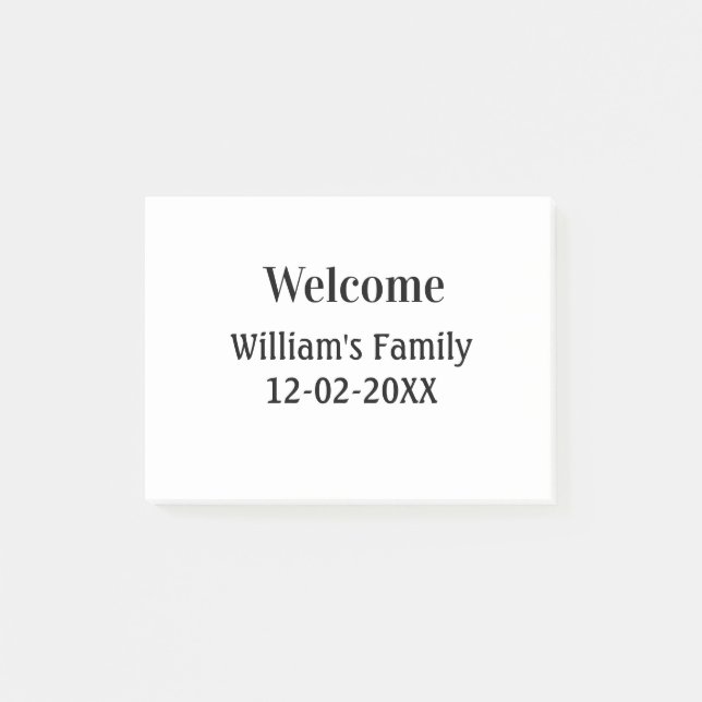 simple minimal monogram logo personalized baking   post-it notes (Front)