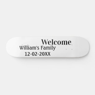 simple minimal monogram logo personalized baking   skateboard