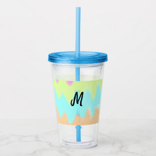 simple minimal monogram logo personalized baking t acrylic tumbler