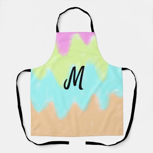 simple minimal monogram logo personalized baking t apron (Front)