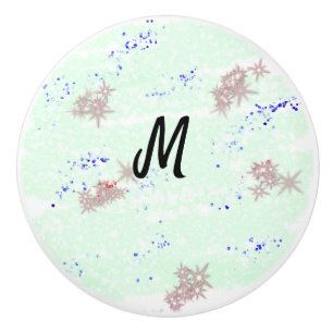 simple minimal monogram logo personalized baking t ceramic knob
