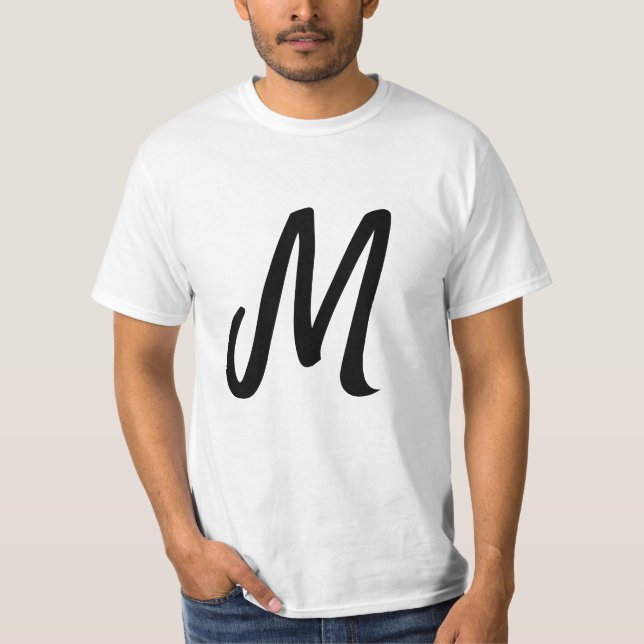 simple minimal monogram logo personalized baking   T-Shirt (Front)