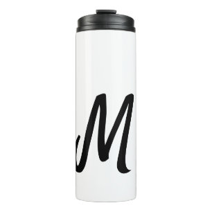 simple minimal monogram logo personalized baking   thermal tumbler