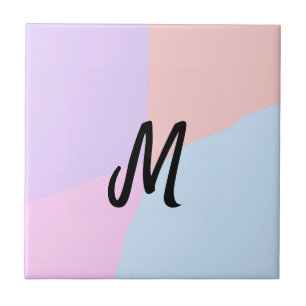 simple minimal monogram logo personalized baking tile
