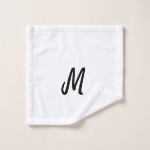 simple minimal monogram logo personalized baking   wash cloth