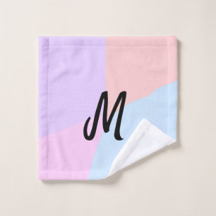 simple minimal monogram logo personalized baking   wash cloth