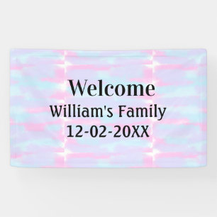 simple minimal monogram logo personalized welcome banner