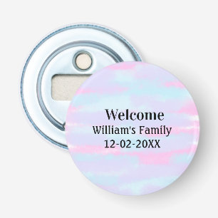 simple minimal monogram logo personalized welcome bottle opener