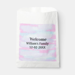 simple minimal monogram logo personalized welcome favour bag