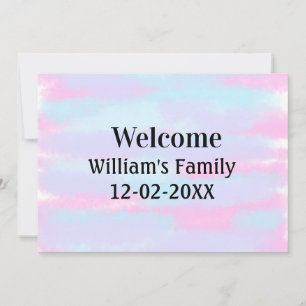 simple minimal monogram logo personalized welcome invitation