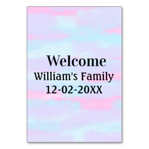 simple minimal monogram logo personalized welcome table number