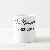 simple minimal monogram mrs Mr name date year Thro