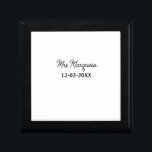 simple minimal monogram mrs Mr name date year Thro Gift Box<br><div class="desc">design</div>