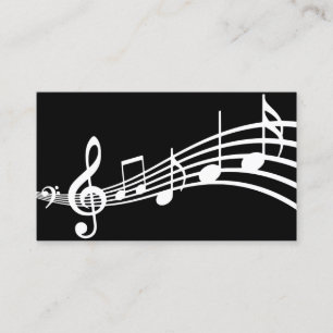 Simple Minimal Musical Notes   Business Card