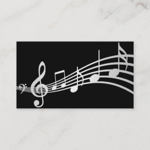 Simple Minimal Musical Notes   Business Card