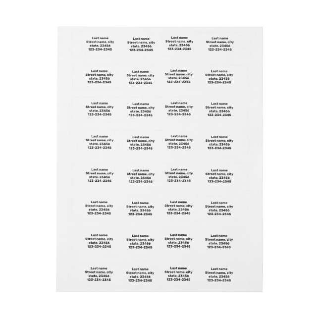 simple minimal name here custom shipping label (Sheet)