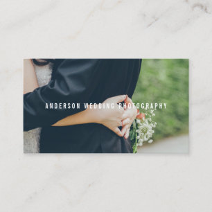 Simple Minimal Overlay Photography Business Card