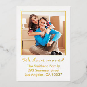   Simple Minimal Personalized Moving Announcement 