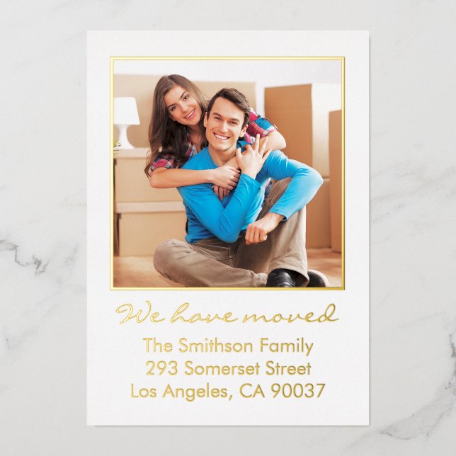   Simple Minimal Personalized Moving Announcement  (Front)