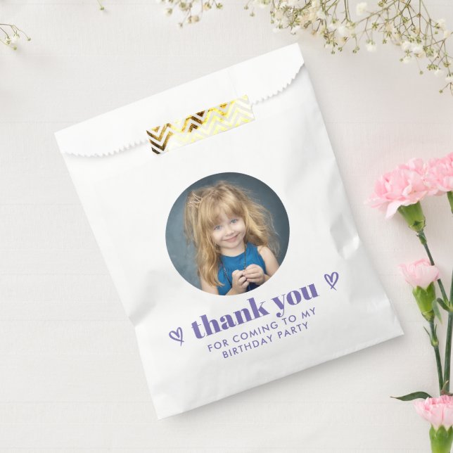Simple Minimal Photo Birthday Thank You Favour Bag (Sealed)