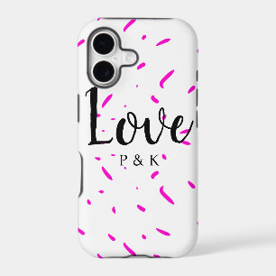 Simple minimal pink abstract love background name