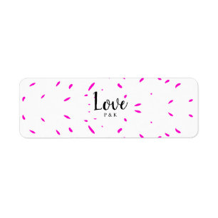 Simple minimal pink abstract love background name