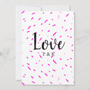 Simple minimal pink abstract love background name holiday card