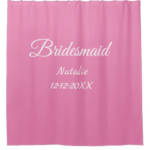 Simple minimal pink bridesmaid add name year text