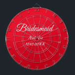 Simple minimal pink bridesmaid add name year text  dartboard<br><div class="desc">Design</div>