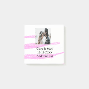 Simple minimal pink glitter add your text name yea post-it notes