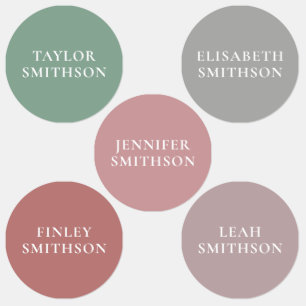 Simple Minimal Pink & Green Add Your Name School