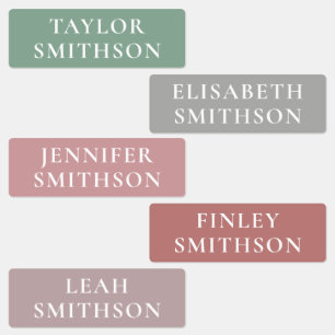   Simple Minimal Pink & Green Add Your Name School