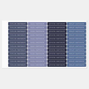    Simple Minimal Purple Blue Add Your Name School