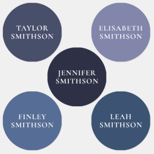    Simple Minimal Purple Blue Add Your Name School