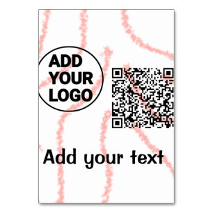 Simple minimal q r code add logo scan code name  t table number