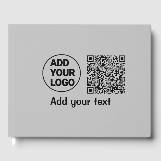 Simple minimal q r code add logo scan code name te guest book (Front)