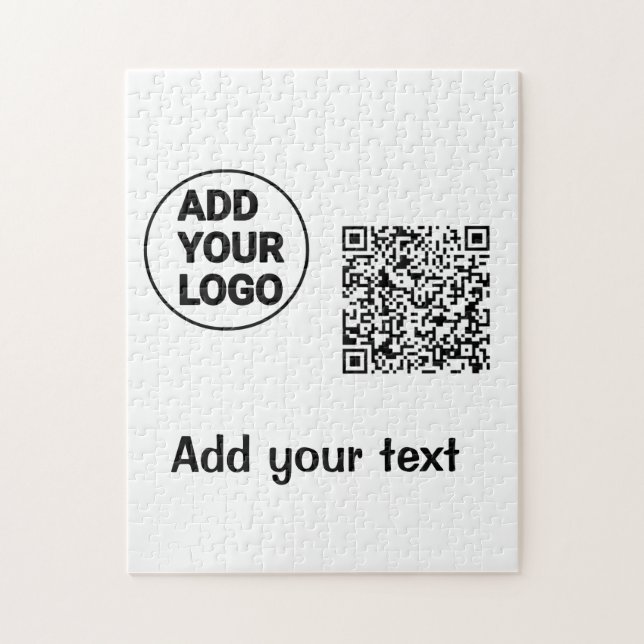 Simple minimal q r code add logo scan code name te jigsaw puzzle (Vertical)