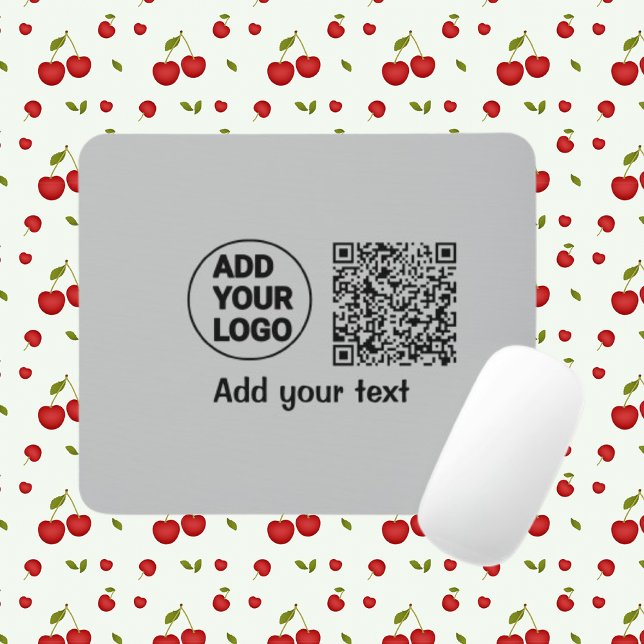 Simple minimal q r code add logo scan code name te mouse pad (Creator Uploaded)