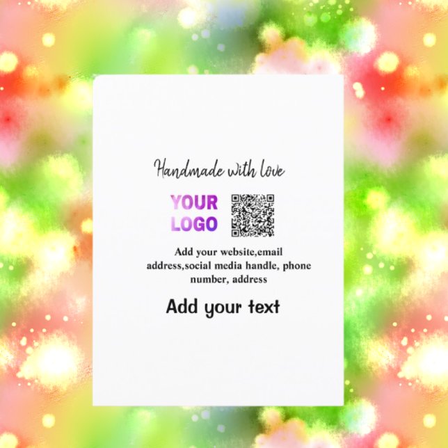 Simple minimal q r code add logo scan code name te postcard (Creator Uploaded)