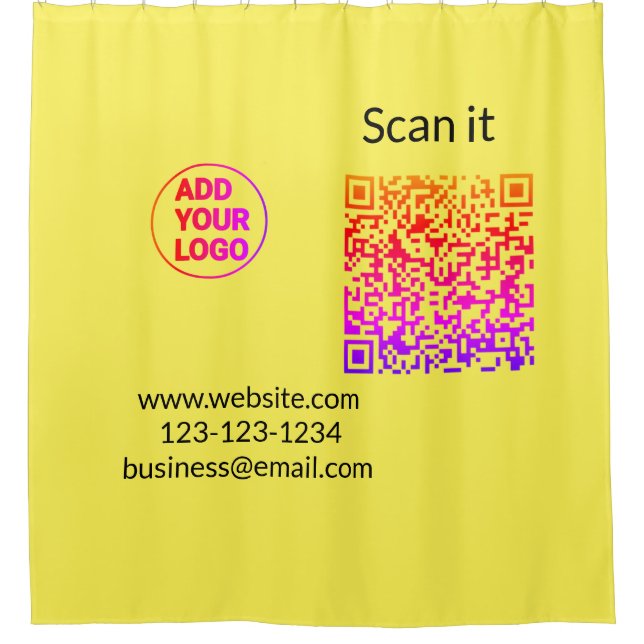 Simple minimal q r code add logo scan code name we (Front)