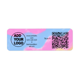 Simple minimal q r code add logo scan code name we