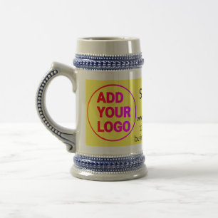 Simple minimal q r code add logo scan code name we beer stein