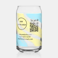 Simple minimal q r code add logo scan code name we