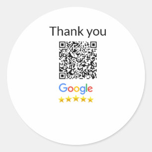 Simple minimal q r code add logo scan code name we classic round sticker