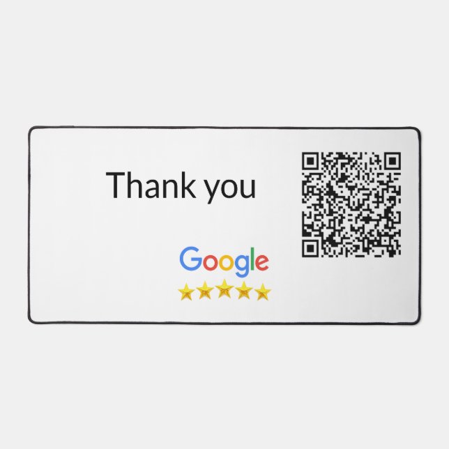 Simple minimal q r code add logo scan code name we desk mat (Front)