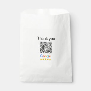 Simple minimal q r code add logo scan code name we favour bag